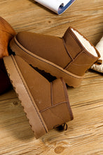 Load image into Gallery viewer, Chestnut Faux Fur Lined Suede Ankle Snow Boots