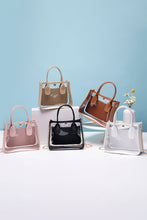 Load image into Gallery viewer, Black PVC PU Leather Chain Strap Clear Shoulder Bag