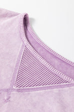 Load image into Gallery viewer, Light Grey Mineral Wash Drop Sleeve Patchwork Plus Size Tee