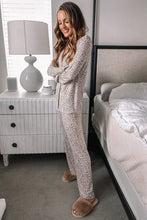 Load image into Gallery viewer, White Allover Leopard Print Long Sleeve and Pants Pajama Set