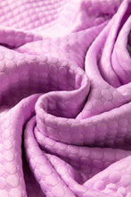 Load image into Gallery viewer, White Solid Textured O Neck Puff Sleeve Blouse