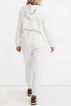 Load image into Gallery viewer, White Quilted Hoodie and Sweatpants Two Piece Set