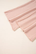 Load image into Gallery viewer, Wild Wind Solid Corded Short Sleeve T Shirt and Wide Leg Pants Set