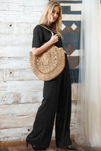 Load image into Gallery viewer, Smoke Gray Solid Color T-Shirt and Wide Leg Pants Set