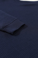 Load image into Gallery viewer, Dark Khaki Textured Loose Slouchy Long Sleeve Top and Pants Set