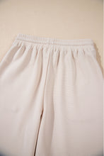 Load image into Gallery viewer, Apricot Textured Ruffle Sleeve Zipped Top and Wide Leg Pants Set