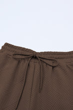 Load image into Gallery viewer, Gray Textured Loose Fit T Shirt & Drawstring Pants Set