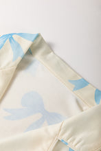 Load image into Gallery viewer, Yellow Bow Printed Short Sleeve Shirt Shorts Pajama Set