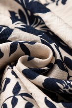 Load image into Gallery viewer, Black Boho Floral Pleated V Neck Lantern Sleeve Shirt