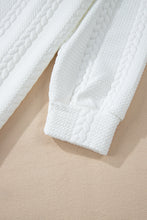 Load image into Gallery viewer, White Textured Loose Plus Size Long Sleeve Top