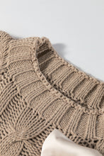 Load image into Gallery viewer, Black Satin Bowknot Cable Knit Top