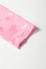 Load image into Gallery viewer, White Bow Pattern Long Sleeve Slim Fit Mesh Top