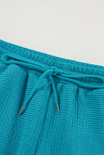 Load image into Gallery viewer, Dark Green Textured Ruffle Summer Top and Drawstring Pants Set