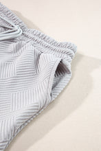 Load image into Gallery viewer, Sail Blue Solid Textured Collared V Neck Top and Wide Leg Pants Set