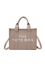 Load image into Gallery viewer, Khaki Letter Print Shoulder Strap Tote Bag