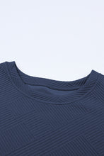 Load image into Gallery viewer, Gray Textured Loose Fit T Shirt & Drawstring Pants Set