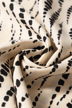 Load image into Gallery viewer, Apricot Abstract Print Puff Sleeve Smocked Cuffs Blouse