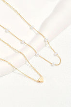 Load image into Gallery viewer, Gold Pearl Heart Chain Necklace