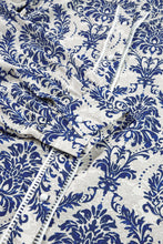 Load image into Gallery viewer, Sky Blue Ethnic Print Notch Neck Plus Size Shirt