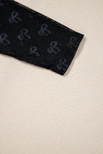 Load image into Gallery viewer, White Bow Pattern Long Sleeve Slim Fit Mesh Top