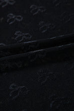 Load image into Gallery viewer, White Bow Pattern Long Sleeve Slim Fit Mesh Top