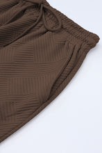 Load image into Gallery viewer, Gray Textured Loose Fit T Shirt & Drawstring Pants Set