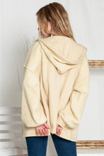 Load image into Gallery viewer, Green Flap Pockets Bishop Sleeve Zip Up Hoodie Jacket