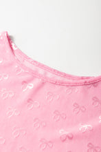 Load image into Gallery viewer, White Bow Pattern Long Sleeve Slim Fit Mesh Top