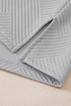 Load image into Gallery viewer, Sail Blue Solid Textured Collared V Neck Top and Wide Leg Pants Set