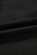 Load image into Gallery viewer, Black Plus Ruffled Sleeve Quarter Zip Top & Wide Leg Pants Set