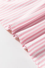 Load image into Gallery viewer, Khaki Stripe Patchwork Bracelet Sleeve Plus Size T Shirt