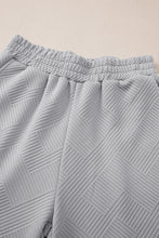 Load image into Gallery viewer, Sail Blue Solid Textured Collared V Neck Top and Wide Leg Pants Set