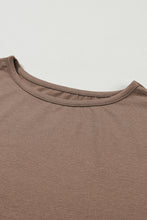 Load image into Gallery viewer, Smoke Gray Solid Color T-Shirt and Wide Leg Pants Set