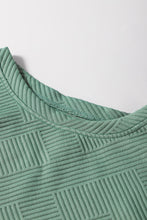 Load image into Gallery viewer, Dark Khaki Textured Loose Slouchy Long Sleeve Top and Pants Set