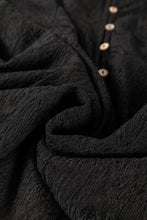 Load image into Gallery viewer, Black Lace Crochet Buttoned Square Neck Shift Mini Dress