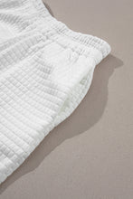 Load image into Gallery viewer, White Lattice Textured Cropped Tee and Jogger Pants Set