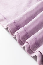 Load image into Gallery viewer, Light Grey Mineral Wash Drop Sleeve Patchwork Plus Size Tee