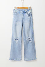 Load image into Gallery viewer, Beau Blue Vintage Light Wash Distressed Flare Jeans