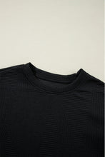 Load image into Gallery viewer, Dark Green Textured Ruffle Summer Top and Drawstring Pants Set