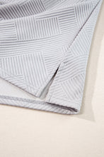 Load image into Gallery viewer, Sail Blue Solid Textured Collared V Neck Top and Wide Leg Pants Set