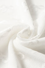 Load image into Gallery viewer, White Bow Pattern Long Sleeve Slim Fit Mesh Top