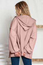 Load image into Gallery viewer, Green Flap Pockets Bishop Sleeve Zip Up Hoodie Jacket