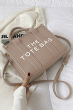 Load image into Gallery viewer, Khaki Letter Print Shoulder Strap Tote Bag