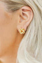 Load image into Gallery viewer, Gold Minimalism Knotted Stud Earrings