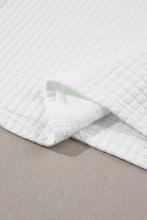 Load image into Gallery viewer, White Lattice Textured Cropped Tee and Jogger Pants Set