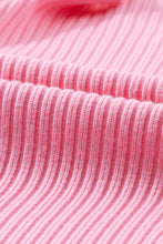 Load image into Gallery viewer, Pink Patch Pocket Ribbed Knit Short Sleeve Sweater