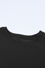 Load image into Gallery viewer, Gray Textured Loose Fit T Shirt & Drawstring Pants Set