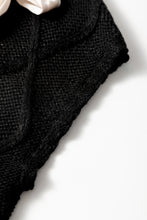Load image into Gallery viewer, Black Satin Bowknot Cable Knit Top