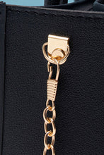 Load image into Gallery viewer, Black PVC PU Leather Chain Strap Clear Shoulder Bag