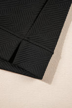 Load image into Gallery viewer, Black Plus Ruffled Sleeve Quarter Zip Top & Wide Leg Pants Set